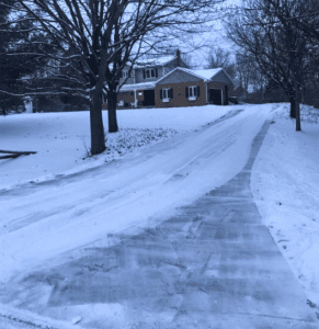 snow removed from driveway in Ann Arbor
