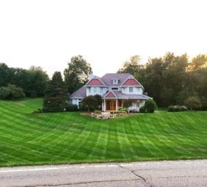 Landscaping complete at South Lyon Residence