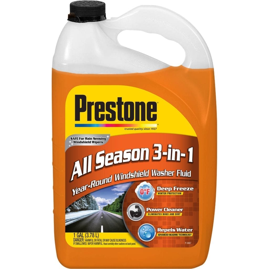 Windshield Wiper Fluid That Works in Negative winter Temperatures  during a winter emergency