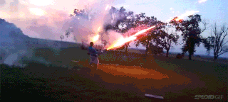 Home made firework cannon
