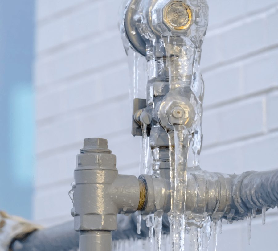 Frozen Sprinkler Head.