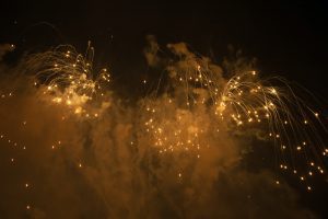 Celebrating New Year with fireworks