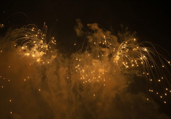 Celebrating New Year with fireworks