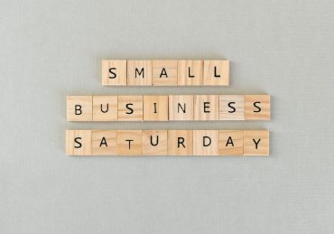 Wooden letter tiles that say SMALL BUSINESS SATURDAY