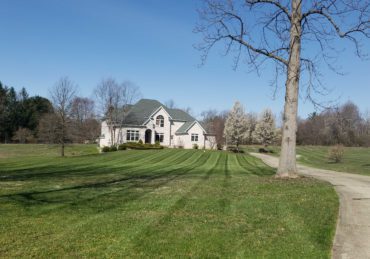 Freshly mowed lawn in Lorain Ohio