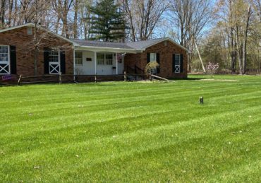 Freshly mowed lawn in Mentor Ohio